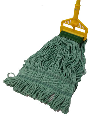 A Wet Mop Head Placed On The Floor