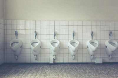 Urinals in a Restroom